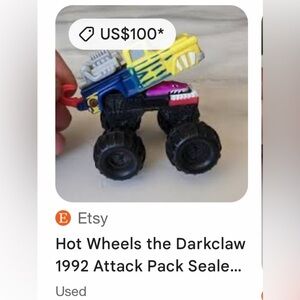 HOTWHEEL Monster truck ,Attack Pack Slaughter jaws
Monster truck 3”x2”